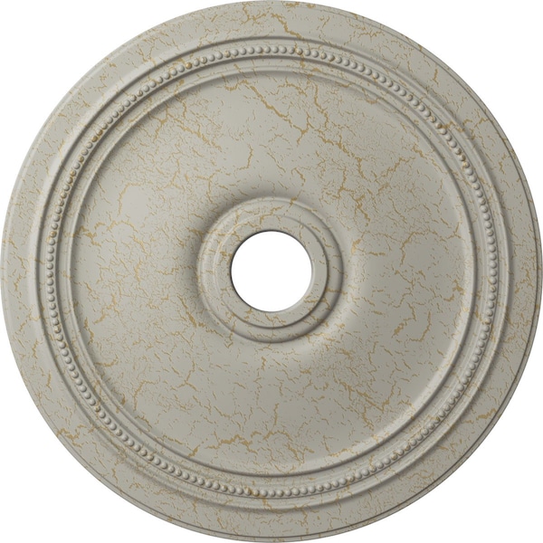Ekena Millwork Diane Ceiling Medallion (Canopies up to 6 1/4"), 24"OD x 3 5/8"ID x 1 1/4"P, Pot of Cream Crackle CM24DIPCC - main